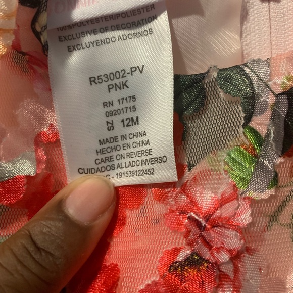 Infant spring/summer floral tulle dress - Picture 4 of 4